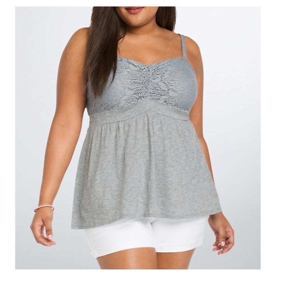 Torrid CROCHET BABYDOLL TANK TOP Size 1